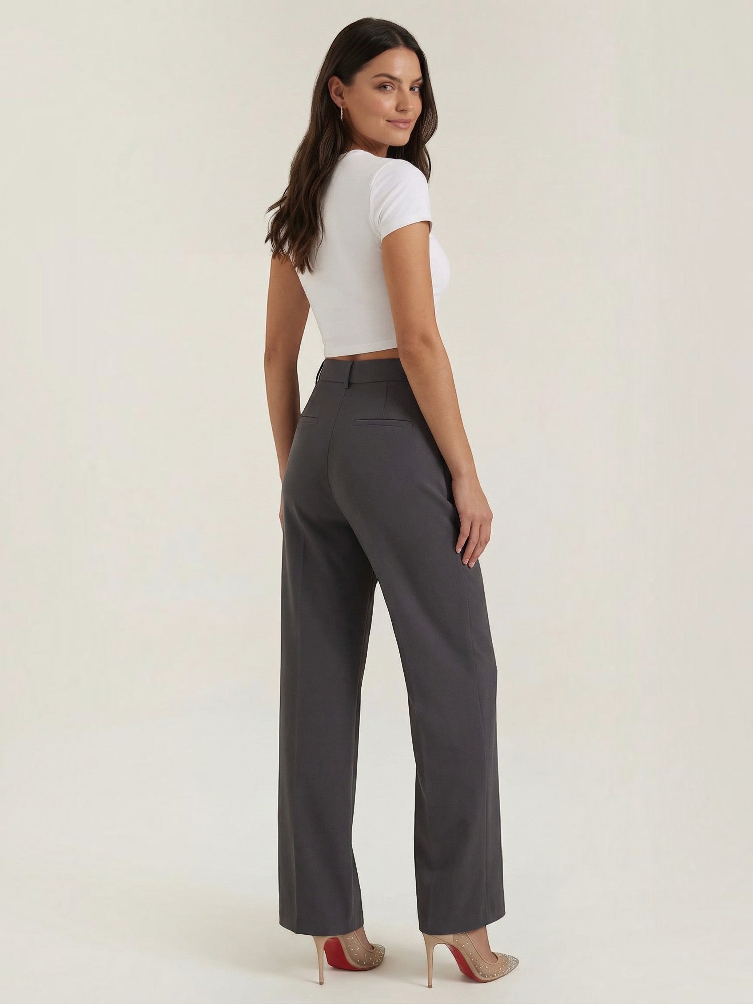 Straight Leg Tailored Trousers