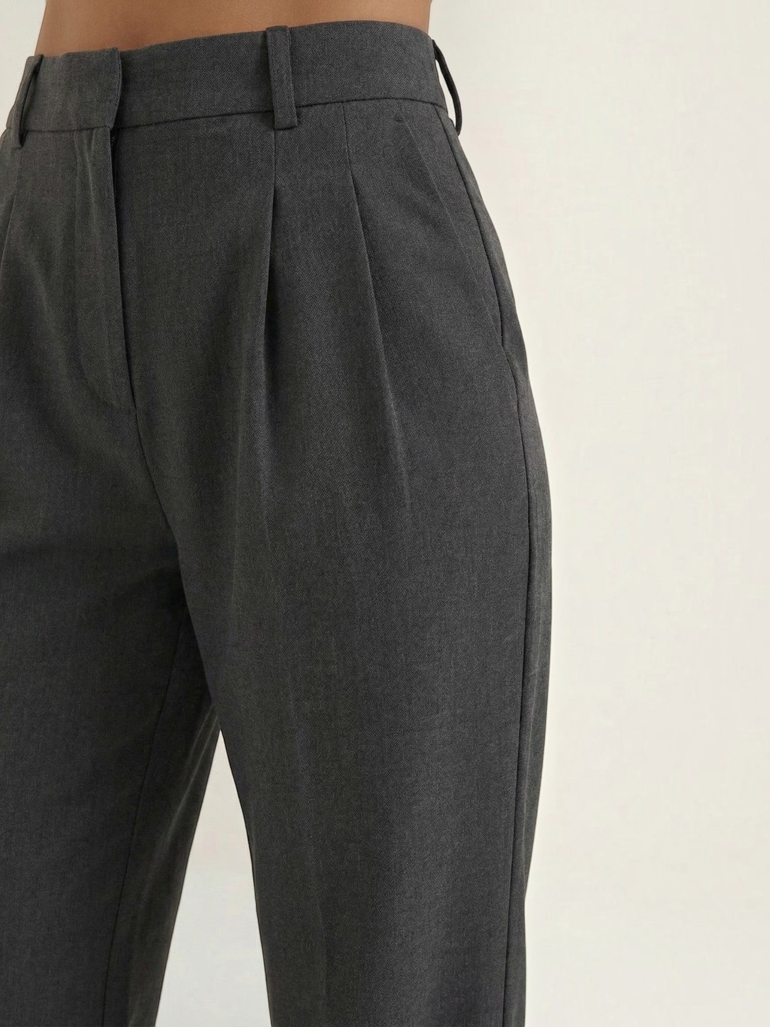 Straight Leg Tailored Trousers