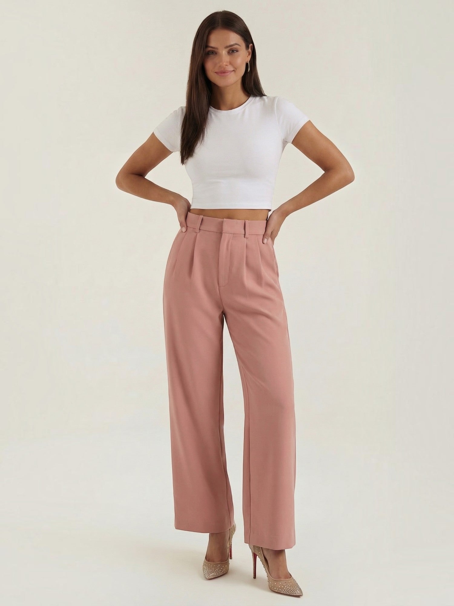Straight Leg Tailored Trousers