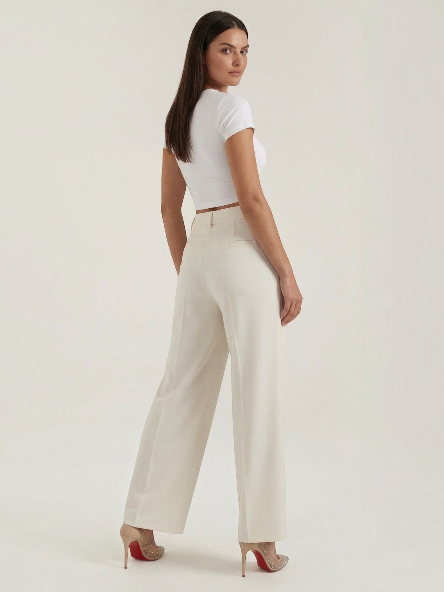 Straight Leg Tailored Trousers