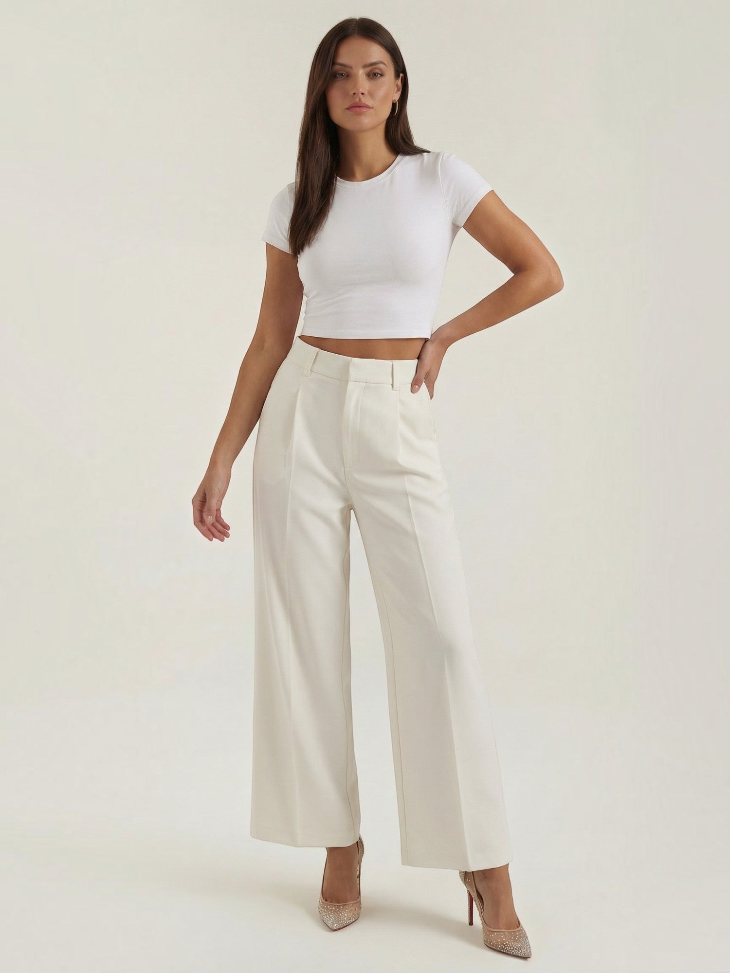 Straight Leg Tailored Trousers