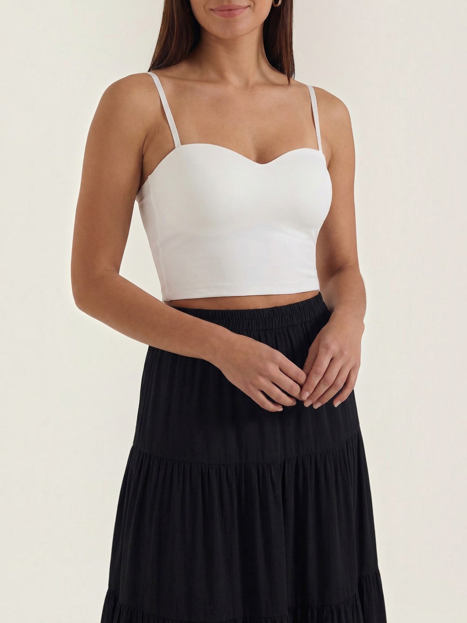 Sweetheart Neck Crop Top