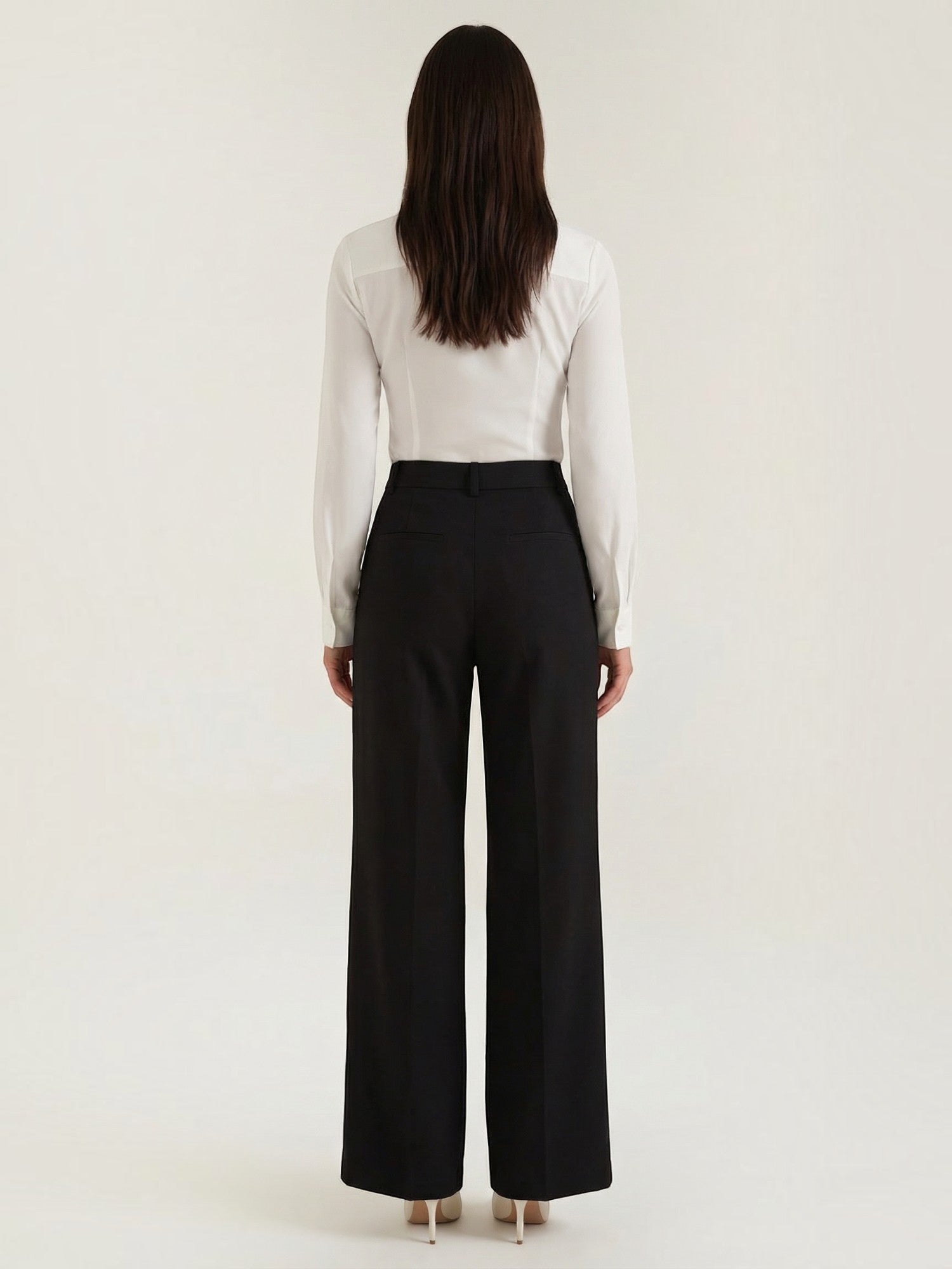 Tailored High Waist Wide Leg Trousers