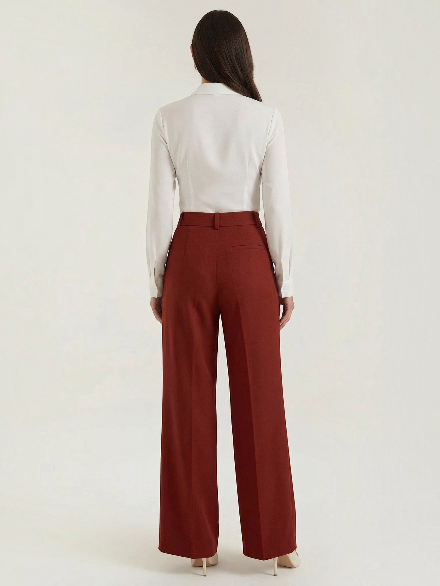 Tailored High Waist Wide Leg Trousers