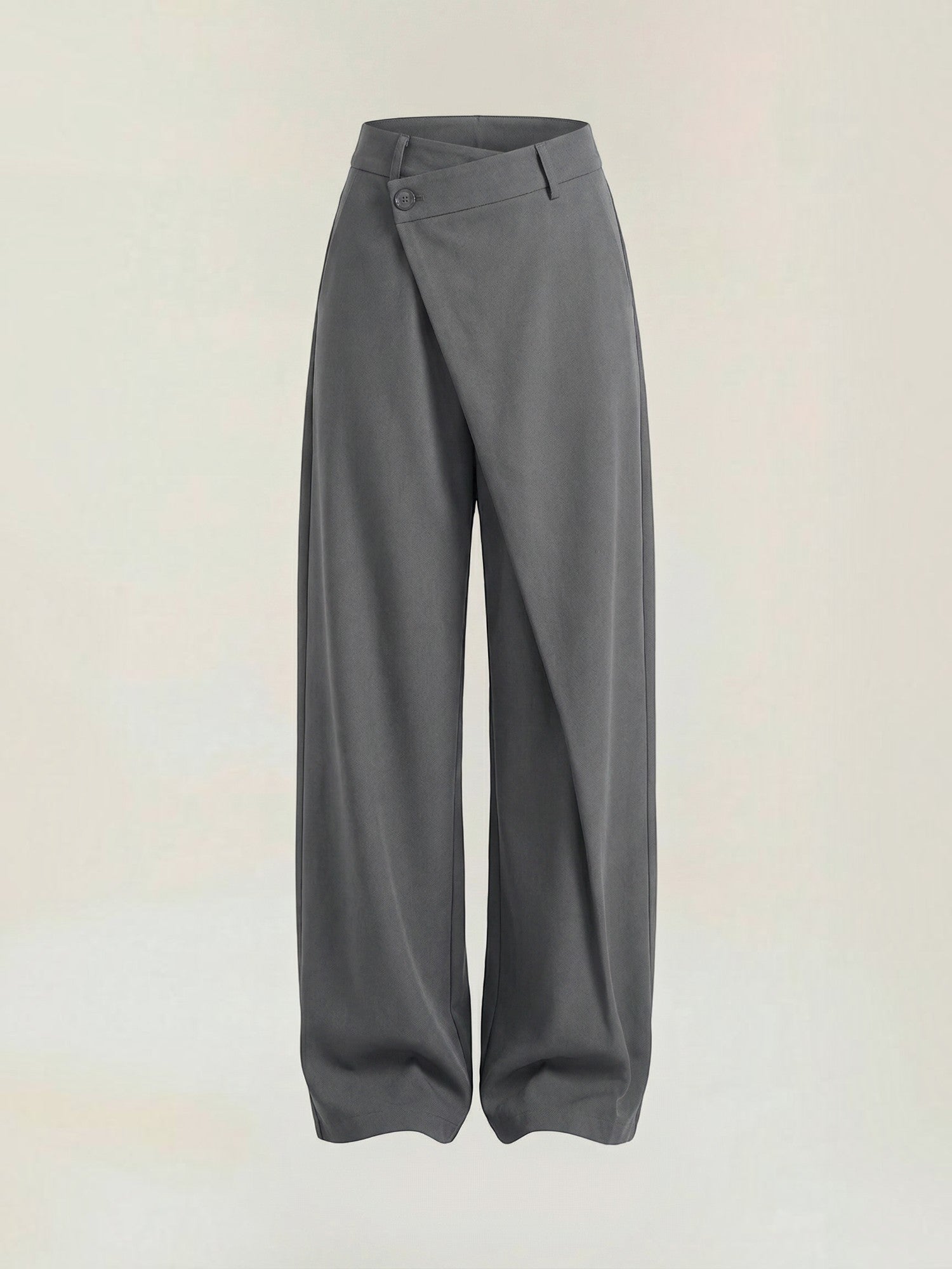 Wrap Front Wide Leg Trousers