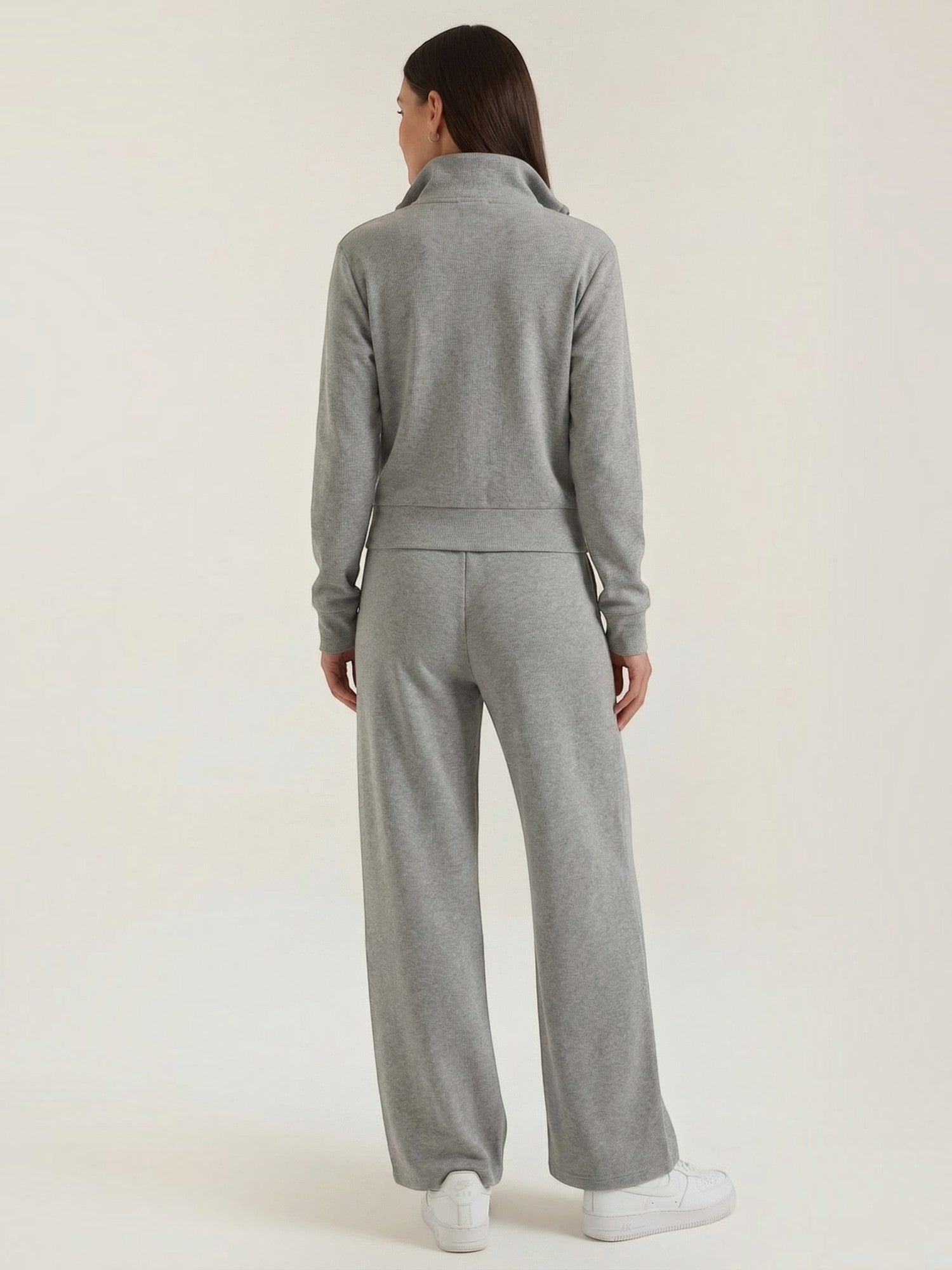 Zip Up Knit Two Piece Set