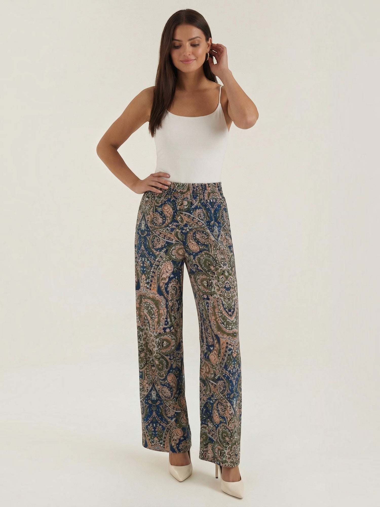 Paisley Wide Leg Pants