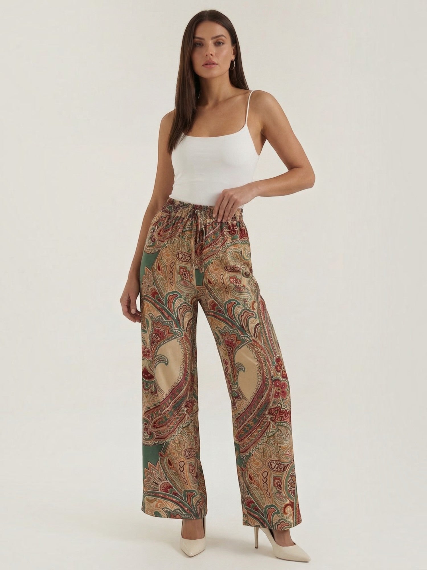 Paisley Wide Leg Pants