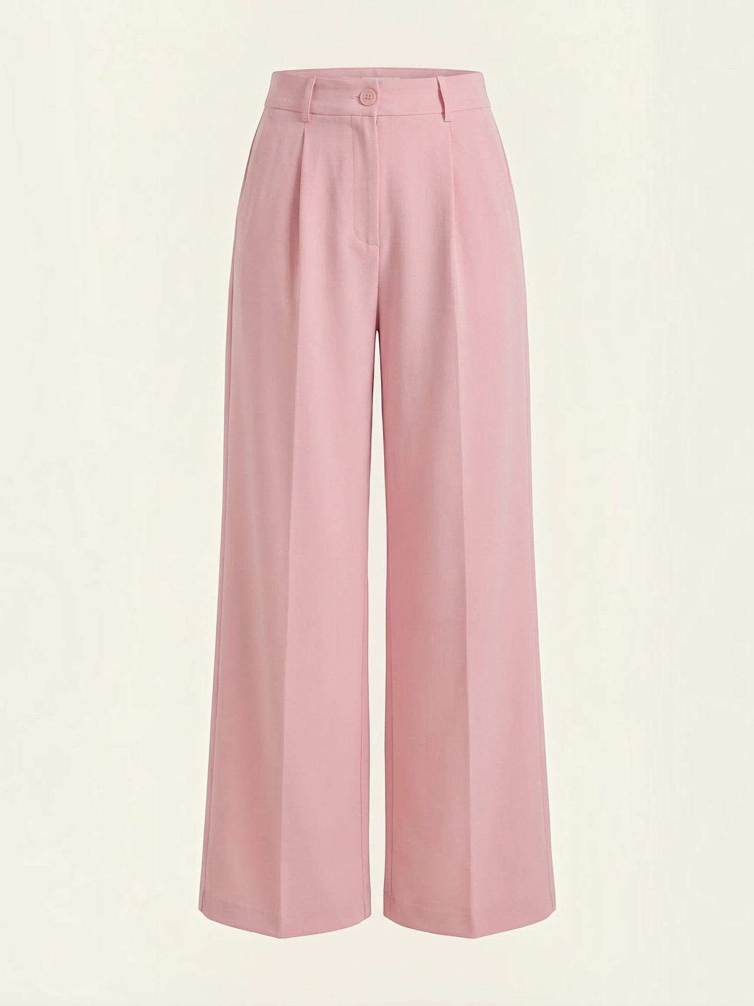High Waist Pleated Wide Leg Trousers