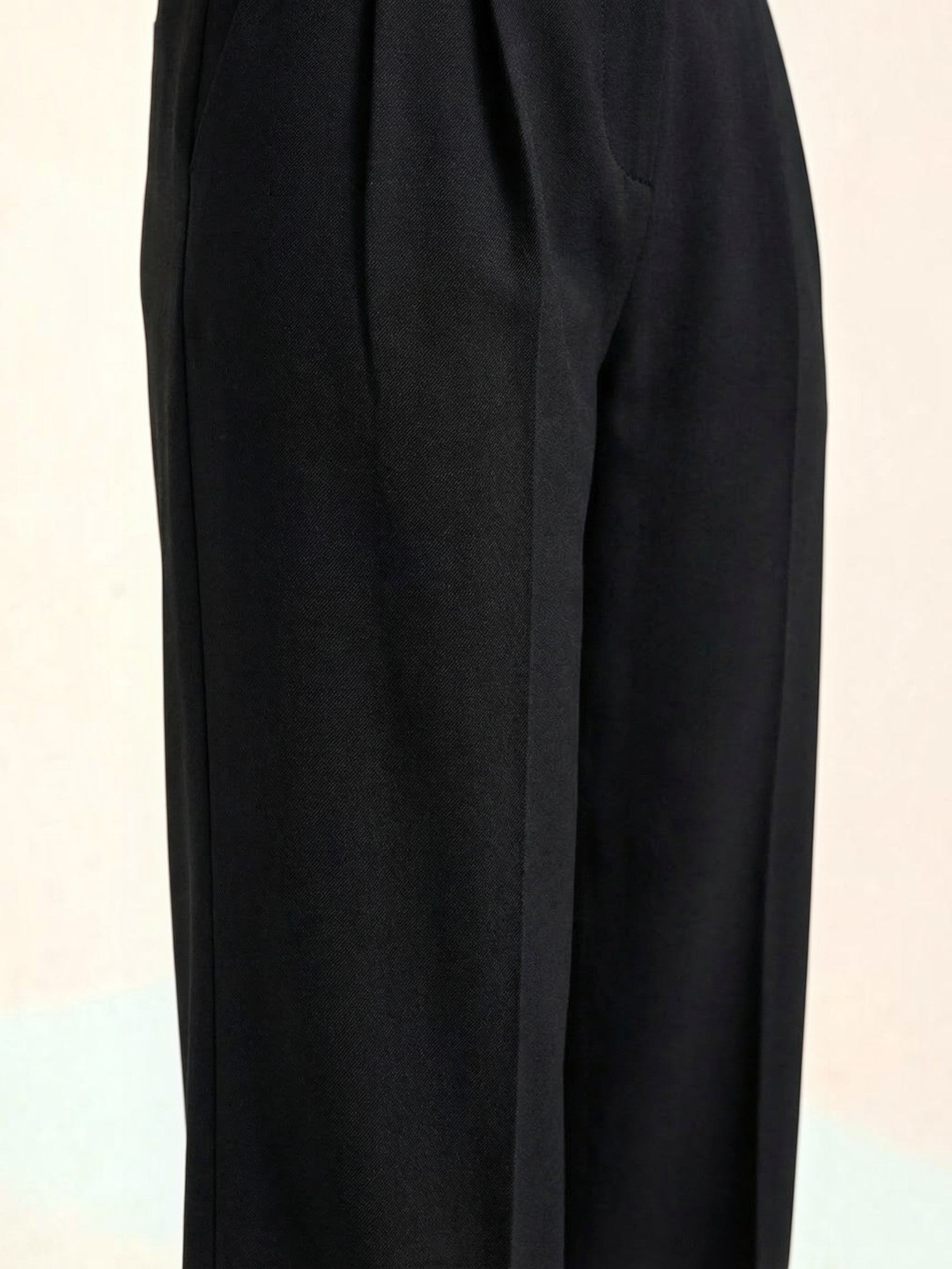 High Waist Pleated Wide Leg Trousers