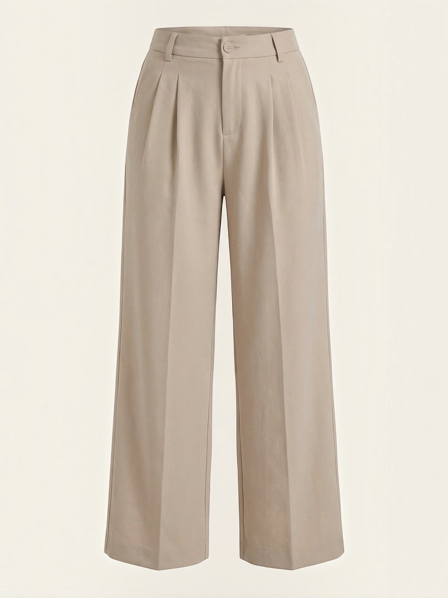 High Waist Pleated Wide Leg Trousers