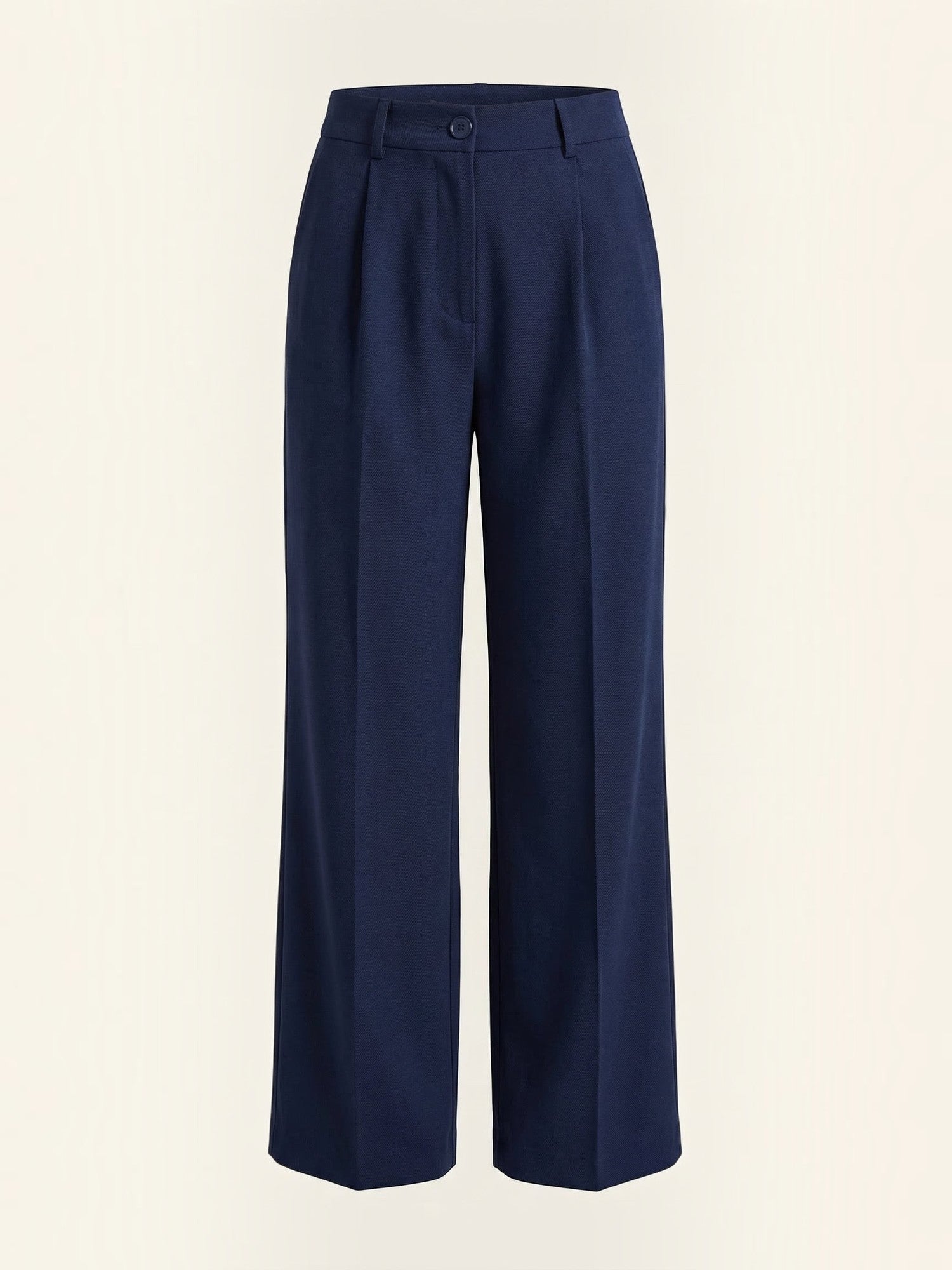 High Waist Pleated Wide Leg Trousers