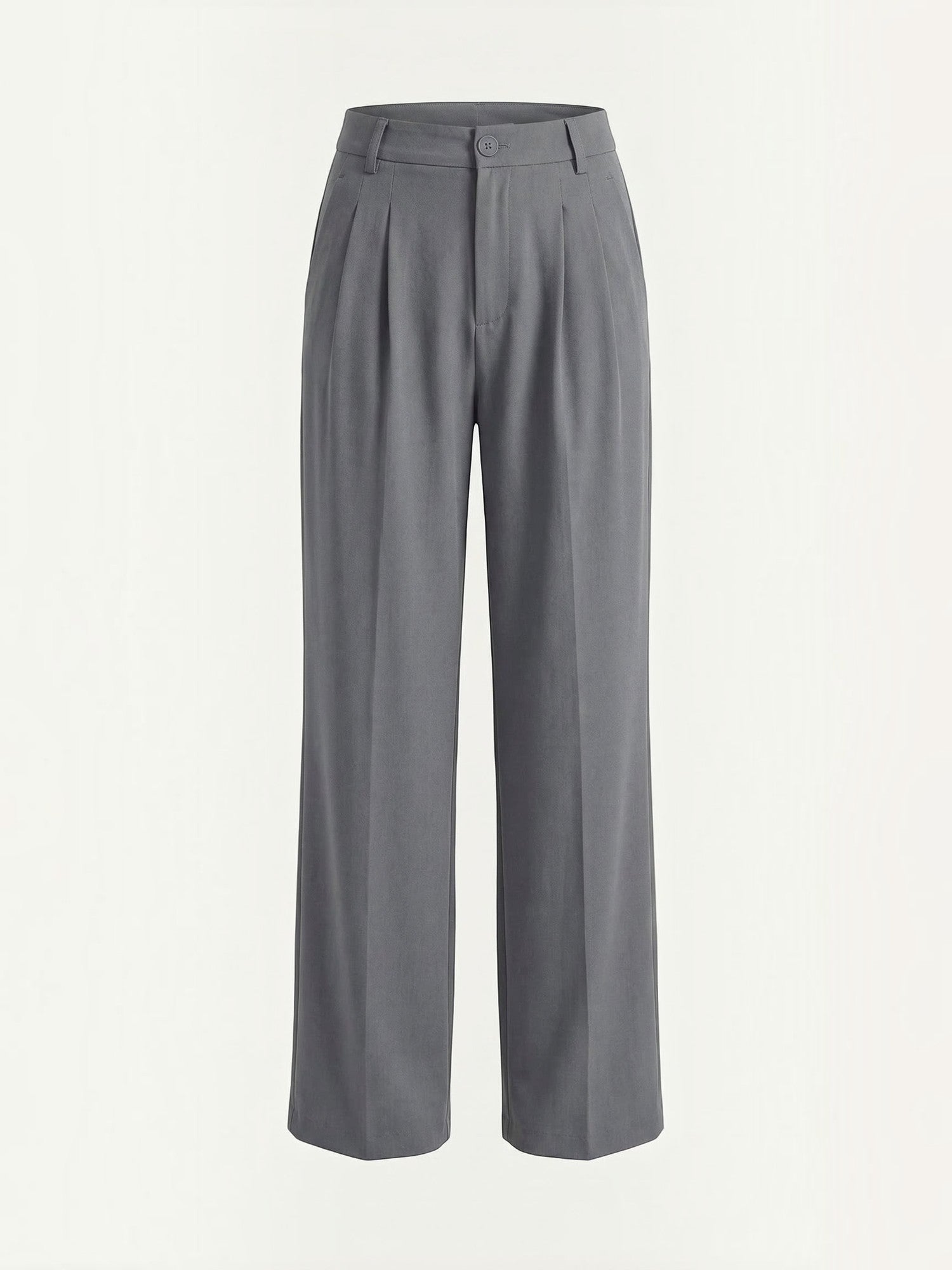 High Waist Pleated Wide Leg Trousers